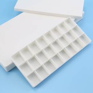 <span class=keywords><strong>Caja</strong></span> de paleta de colores de 24 cuadrículas de gran capacidad, almacenamiento de plástico portátil <span class=keywords><strong>para</strong></span> 25 pinceles de acuarela Gouache - Product Image 4