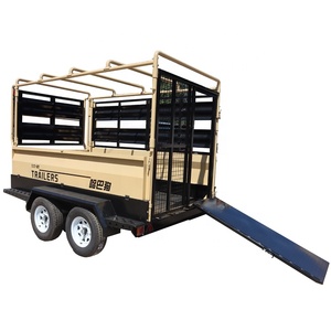 10 * 5ft bétail transport d'animaux semi-<span class=keywords><strong>remorque</strong></span> remorques de <span class=keywords><strong>voiture</strong></span> à essieu tandem - Product Image 4