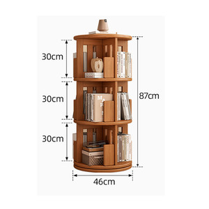 Libreria Girevole Portatile in Legno dal Design Contemporaneo, Scaffale per Libri, Arredamento Fornito dalla Fabbrica per Uso Scolastico - Product Image 5