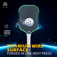 Ensemble de raquettes de pickleball thermoformées personnalisées en gros, 700, durables, 16 mm, en fibre de carbone brute, balles pour l'entraînement