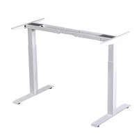 Bureau debout ergonomique moderne et pivotant avec cadre de levage à double moteur, table de travail informatique pliable en acier - Nouvelle Arrivée