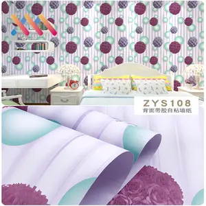 Wholesale peel&stick Luxury Wallpaper Flower Pattern Wallpaper 3d Interior Decor Wall paper