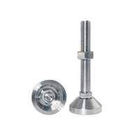 Patas Niveladoras Ajustables de Acero Inoxidable de Alta Resistencia con Rosca M8-M30, Base de Goma/PVC para Uso en Hospitales y Cocinas