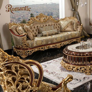 مجموعة أرائك خشبية أوروبية عتيقة الطراز من الأرائك للبيع زاوية كلاسيكية فرنسية فاخرة أنيقة - Product Image 2