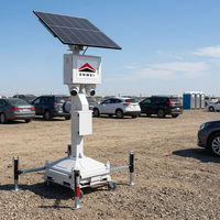 Tour de surveillance vidéo solaire avec mât de 4 m et base lourde à stabilisateurs pour la sécurité des événements