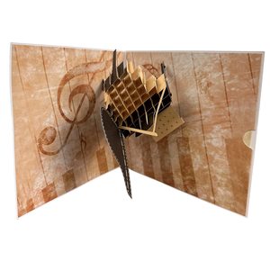 Tarjeta de Felicitación Creativa de Papel para Regalo, Personalizada, <span class=keywords><strong>con</strong></span> Diseño 3D de <span class=keywords><strong>Piano</strong></span> Plegable, para <span class=keywords><strong>Cumpleaños</strong></span>, en Venta - Product Image 4