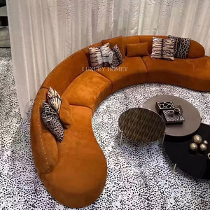 Juego de Sofás Seccionales de Diseño Italiano para Villa de Lujo, Muebles Modernos para Sala de Estar, Tela de Alta Gama Hecha a Mano, Esponja y Madera Maciza - Product Image 3