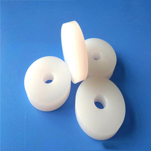Nylon <b>Wheels</b> 40x10x10mm Bore 20mm Single Groove <b>Plastic</b> Pulley Parts White Hebei Made - Product Image 3