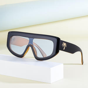 Lunettes de soleil Palm Angels à monture blanche UV400 PC unisexe style sport de plein air - Product Image 4