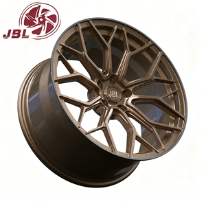 Nuevas Llantas <span class=keywords><strong>JBL</strong></span> Monoblock de Aleación de Aluminio Forjado de 16-24 Pulgadas para Auto, Color Bronce Mate, 10 Radios, 5x112/114.3/120, Rendimiento Deportivo - Product Image 2