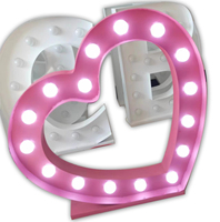 Lampu LED Strip Angka Huruf Marquee Baja Anti Karat IP54 Tahan Air Ulang Tahun Pernikahan Bar Taman Rumah Sakit Penggunaan Luar Ruangan Gulir Cinta