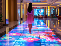 Modulaire P2.9 P3.91 Outdoor Interactive LED Dance Floor SMD Digital Tiles for Education Airport Retail Store Wall Displays