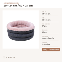 Coussin Doux en Peluche pour Animaux de Compagnie, Nid pour Chat, Confortable pour Dormir en Intérieur, Conception Toutes Saisons pour Chats et Petits Chiens, OEM/ODM, Sans Assemblage