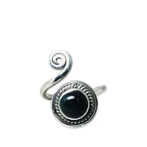 Hot Selling Customize Design 925 Sterling Silver Black Onyx Gemstone Jewelry Handmade Silver Vintage <b>Rings</b> for Gifting Use - Product Image 1