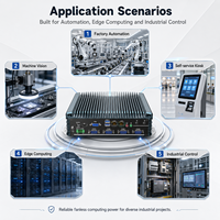 PC Industrial Sin Ventilador Barebone Intel Core I3 I5 I7 6 COM Doble LAN 6 USB HD VGA Windows Linux Embedded Box PC