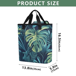 Sac isotherme extra large pour le déjeuner, motif floral tropical hawaïen, idéal pour transporter des aliments chauds, sac de livraison pour livreurs - Product Image 2