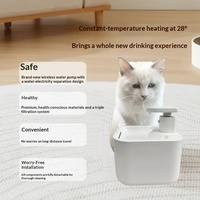 Fontaine à eau automatique thermostatée pour animaux de compagnie, détachable, contrôlée par application, avec capteur infrarouge et distribution programmée de l'eau, pour chats et chiens