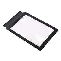 Portable HD mains libres loupe loupe pleine page grande feuille A4 3X lecture papier taille PVC plastique pour personnes âgées