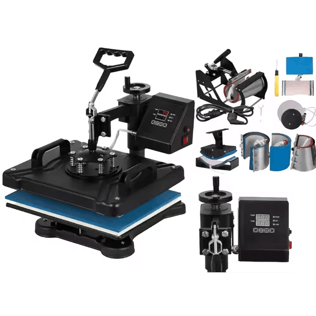New Manual Superior Quality Sublimation 8-in-1 Heat Press Machine with 110V/220V Compatibility and 1 Year Warranty