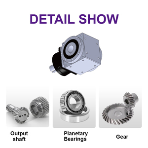 PT-2P ชุดเกียร์ลดความเร็วแบบเพลาออกคู่ 90 องศา 1:1 กล่องเกียร์มุมฉาก - Product Image 6
