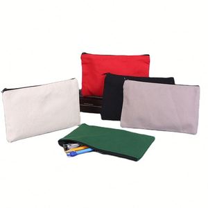 Small Eco Friendly Custom Zipper <b>Make</b> <b>up</b> <b>Bag</b> Travel Plain Elegant Shell Shape Design Cotton Canvas Cosmetic <b>Bags</b> With Logo - Product Image 4
