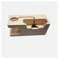 Organisateur de bureau en bois, station de charge pour téléphone, montre, écouteurs, chargeur USB de bureau à 3 ports, station de charge multifonction