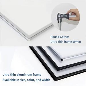 Letrero de Menú Deslizable de Pared con Marco Delgado, Caja de Luz Publicitaria LED de Vidrio Templado para Tiendas - Product Image 4