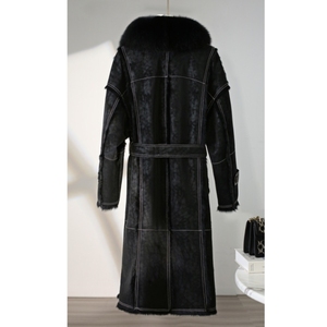Nuovo Cappotto Invernale 2023 per Donna, Lungo fino al Ginocchio, con Collo in Lana e Fodera in <span class=keywords><strong>Pelliccia</strong></span> di Coniglio, Doppio Petto, Modello JT428 - Product Image 4