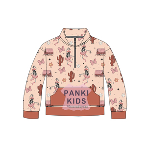 Pankai Factory Motif imprimé personnalisé Ultra doux et respirant bambou français éponge maman et moi quart <span class=keywords><strong>sweat</strong></span>-shirt <span class=keywords><strong>zippé</strong></span> - Product Image 2