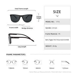 Gafas de sol polarizadas Greyjack para hombre, montura TR90, protección UV400, gafas ligeras para deportes al aire libre, color negro 1773 - Product Image 3