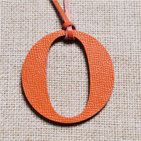 Porte-clés en forme de lettre O en cuir personnalisé Charms Hang Bag