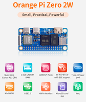 Pi Zero 2 W RAM 1.5GB DDR4 PC Mini, papan tunggal kualitas tinggi Allwinner H618 WiFi BT BLE SBC