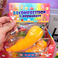 Jouet fluide souple en forme de piment réaliste à presser pour cadeaux de fête, cadeau farfelu, jouet anti-stress et de décompression
