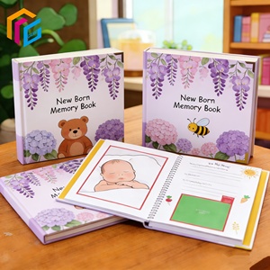 Álbum de Fotos del Primer Año del Bebé Recién <span class=keywords><strong>Nacido</strong></span> con Tapa Dura, Encuadernación Perfecta, Papel Kraft, Papel Offset - Product Image 1
