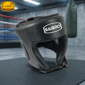Protège-tête en cuir de vachette de qualité supérieure unisexe avec logo imprimé, en cuir véritable, conçu spécifiquement pour la boxe - Product Image 3