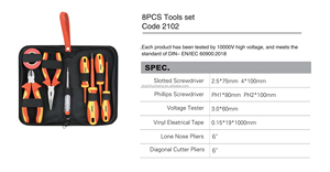 8Pcs Cách Điện Chéo Kìm VDE Tuốc Nơ Vít 1000V Tùy Chỉnh Xe An Toàn Công Cụ Sửa Chữa - Product Image 3