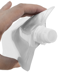 Op Maat Bedrukte Witte Drinksap Herbruikbare Voedseltuit Zakje Aluminiumfolie Zak Plastic Vloeibare Verpakking Opstaande Zak Met Zuigkracht - Product Image 2