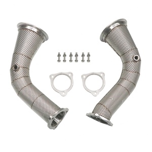 Exhaust Downpipe 89-76mm Reducing Diameter Straight Heat Shield Pipe for Audi RS4 RS5 B9 2019-2022 2.9T - Product Image 2