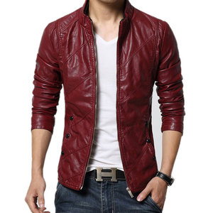 High Quality Men <b>Real</b> Lambskin Maroon <b>Leather</b> <b>Jacket</b> Made in Pakistan Sialkot - Product Image 1