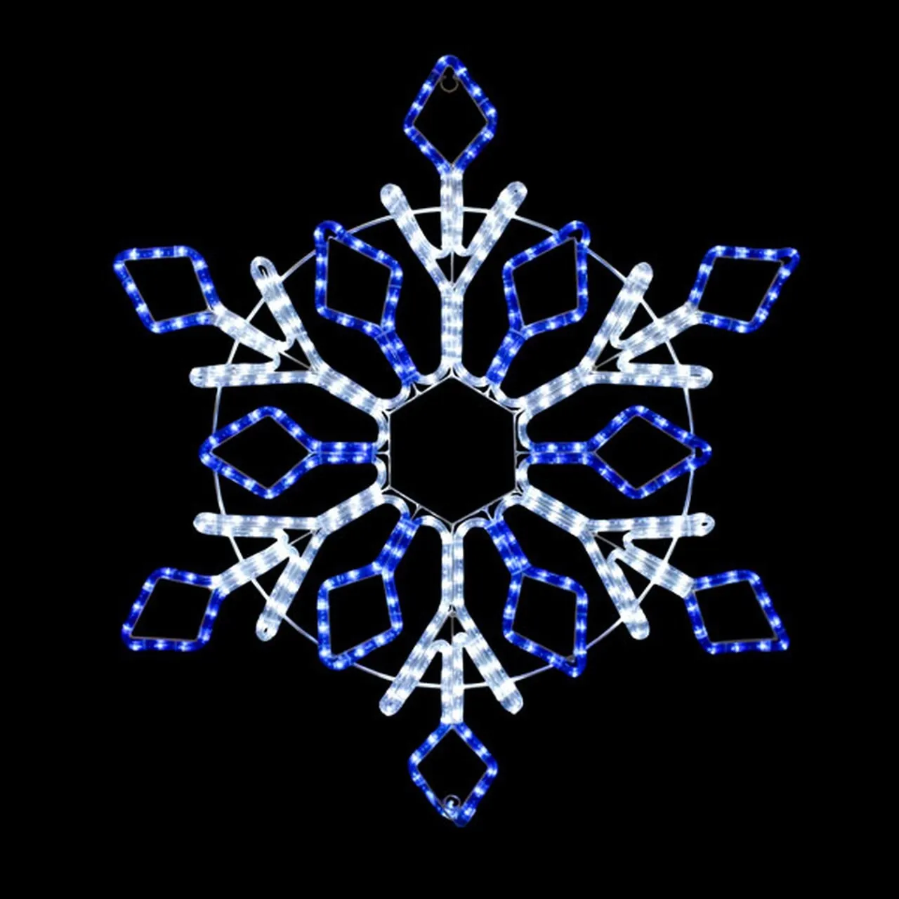 Outdoor Kerst Sneeuwvlok Touw Buis 2d Motief Lichten Vakantie Decoratie Verlichting