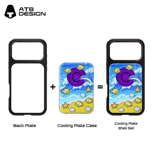 ATB Electric Cooling Phone Case for iPhone Detachable Back Plate Heat Dissipation Gaming Phone Cover for iPhone 17 Air Pro Max