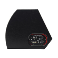 Système de sonorisation automatique à simple bobinage en cuir de 8 pouces Subwoofer actif de voiture avec amplificateur intégré RMS 70W DC 12V Boîte de haut-parleurs sectoriels