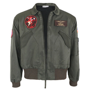 Veste d'aviateur pour homme Ecowalson, costume d'<span class=keywords><strong>Halloween</strong></span> pour adulte, veste en polyester épaisse pour jeu de rôle, costume <span class=keywords><strong>Top</strong></span> <span class=keywords><strong>Gun</strong></span> pour homme - Product Image 2