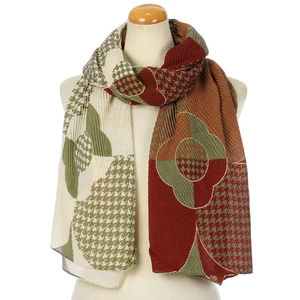 Bufanda gruesa de invierno de alta calidad para mujer, bufanda de poliéster estampada de diseño de lujo. - Product Image 4