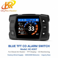 Calentador de Aire Diésel con Alarma de CO, Controlador TFT LCD, Control Remoto Bluetooth, 1-8KW para Calefacción de Estacionamiento, OEM Fábrica OkyRie