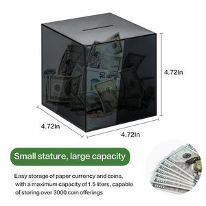 <span class=keywords><strong>Tirelire</strong></span> en acrylique transparent personnalisé <span class=keywords><strong>Tirelire</strong></span> <span class=keywords><strong>à</strong></span> ouvrir pour adultes ou enfants <span class=keywords><strong>Tirelire</strong></span> en acrylique transparent pour économiser - Product Image 3