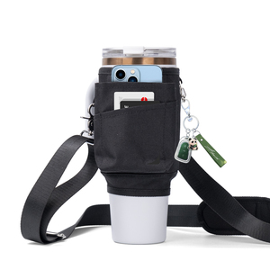 <span class=keywords><strong>Mug</strong></span> de voyage <span class=keywords><strong>isotherme</strong></span> OEM en acier inoxydable 40 oz avec poignée, manchon en néoprène écologique et étanche pour la gym et les voyages - Product Image 1