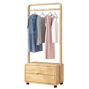 <span class=keywords><strong>Porte</strong></span> <span class=keywords><strong>manteau</strong></span> rose adultes, 1 pièce, roulettes mobiles, organisateur de vêtements, support à suspendre avec tiroir - Product Image 6