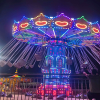 Manèges de fête foraine CE, manège Wave Swinger pour parc d'attractions extérieur, 36 places, manèges Flying Chair à vendre
