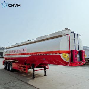 뜨거운 판매 3 축 스테인레스 스틸/알루미늄 연료 탱커 세미 트레일러 가솔린/디젤 트럭 트레일러 - Product Image 2